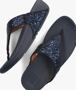 blauwe fitflop teenslippers lulu glitter toe-post
