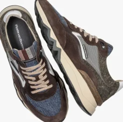 blauwe floris van bommel lage sneakers sfm-10178 de zager