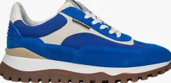 blauwe floris van bommel lage sneakers sfm-10219 de grommer