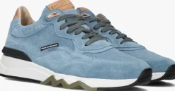 blauwe floris van bommel lage sneakers sfm-10136 de zager