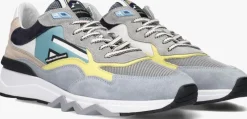 blauwe floris van bommel lage sneakers sfm-10136 de zager