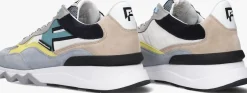 blauwe floris van bommel lage sneakers sfm-10136 de zager