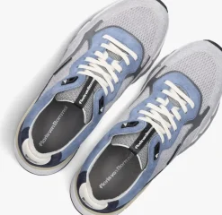 blauwe floris van bommel lage sneakers sfm-10136 de zager