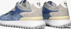 blauwe floris van bommel lage sneakers sfm-10152