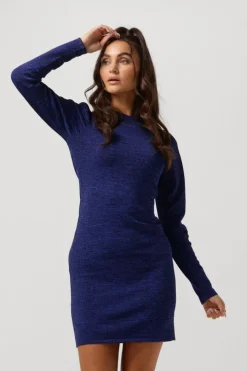 blauwe freebird mini jurk val dress