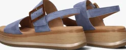 blauwe gabor platte sandalen 744