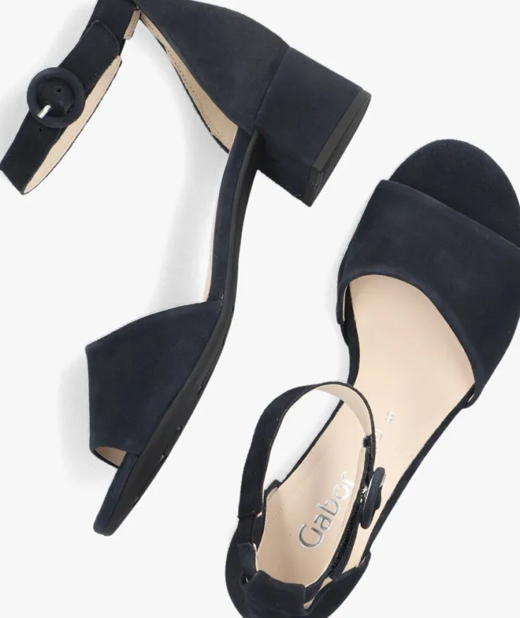 blauwe gabor sandalen met hak 902