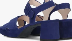 blauwe gabor sandalen met hak 953