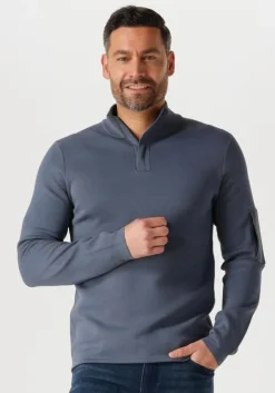 blauwe genti trui turtle zip