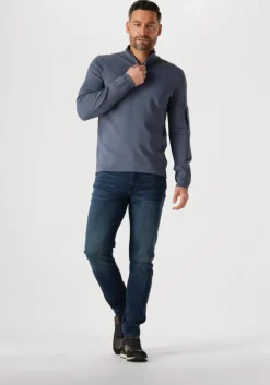 blauwe genti trui turtle zip