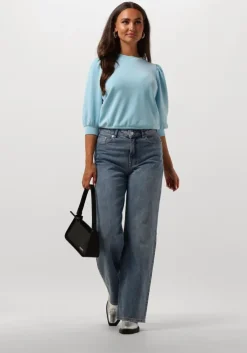 blauwe gestuz wide jeans zolinagz hw wide jeans