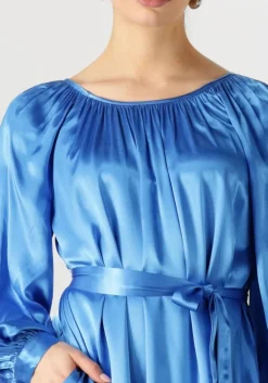 blauwe greek archaic kori mini jurk 130802