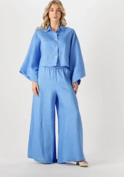 blauwe greek archaic kori wijde broek 110131