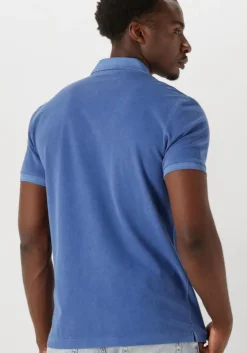 blauwe g-star raw polo dunda overdyed slim polo ss