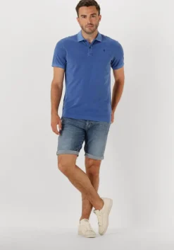 blauwe g-star raw polo dunda overdyed slim polo ss