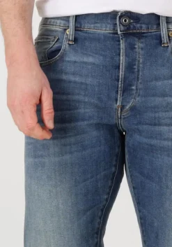 blauwe g-star raw slim fit jeans 3301 slim