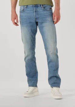 blauwe g-star raw straight leg jeans 3301 regular tapered