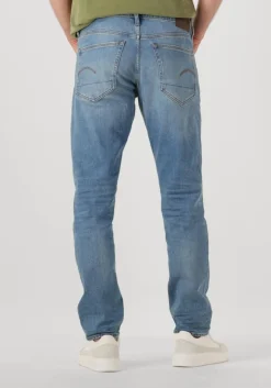 blauwe g-star raw straight leg jeans 3301 regular tapered