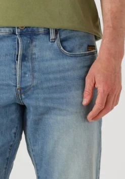 blauwe g-star raw straight leg jeans 3301 regular tapered