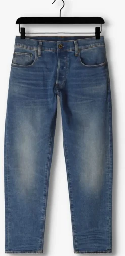 blauwe g-star raw straight leg jeans 3301 regular tapered