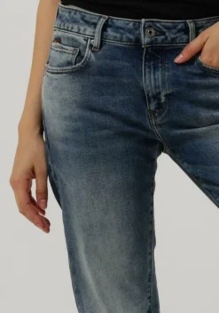 blauwe g-star raw straight leg jeans kate boyfriend wmn