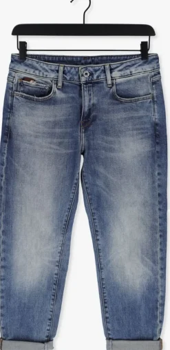 blauwe g-star raw straight leg jeans kate boyfriend wmn