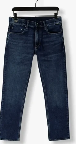 blauwe g-star raw straight leg jeans mosa straight