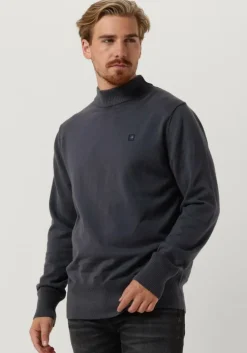 blauwe g-star raw trui premium core mock knit