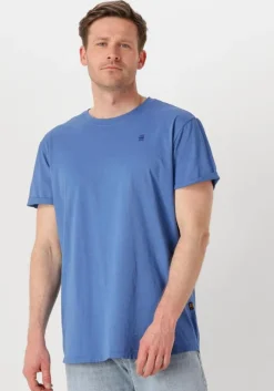 blauwe g-star raw t-shirt lash r t ss