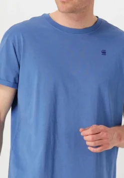 blauwe g-star raw t-shirt lash r t ss
