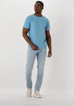 blauwe g-star raw t-shirt slim base r t s/s
