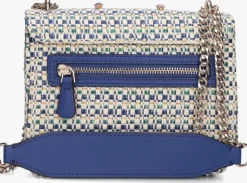 blauwe guess schoudertas beauvoir convertibl xbody flap