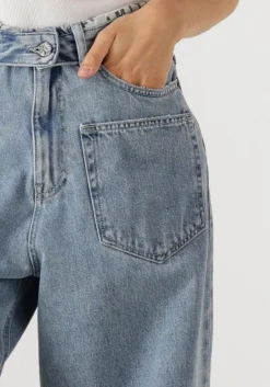 blauwe haute l'amitié wide jeans flip waist pocket tall jeans