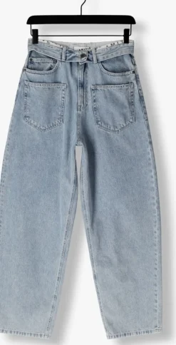 blauwe haute l'amitié wide jeans flip waist pocket tall jeans