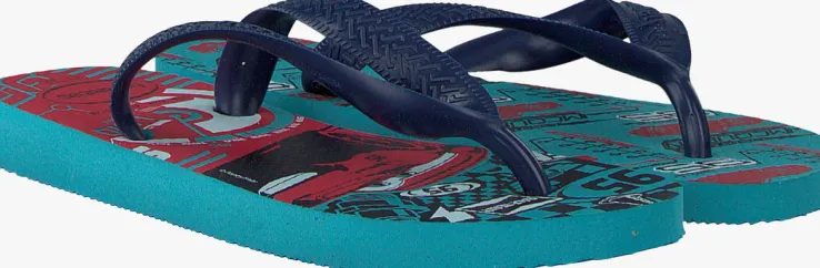 blauwe havaianas teenslippers cars