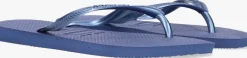 blauwe havaianas teenslippers slim woman