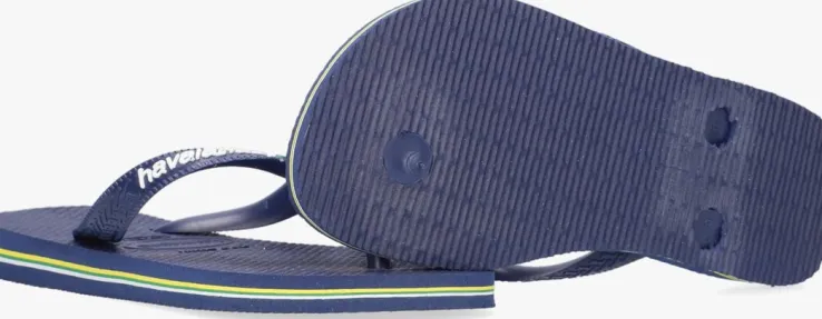 blauwe havaianas teenslippers brasil logo kids