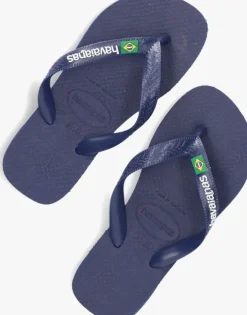 blauwe havaianas teenslippers brasil logo kids