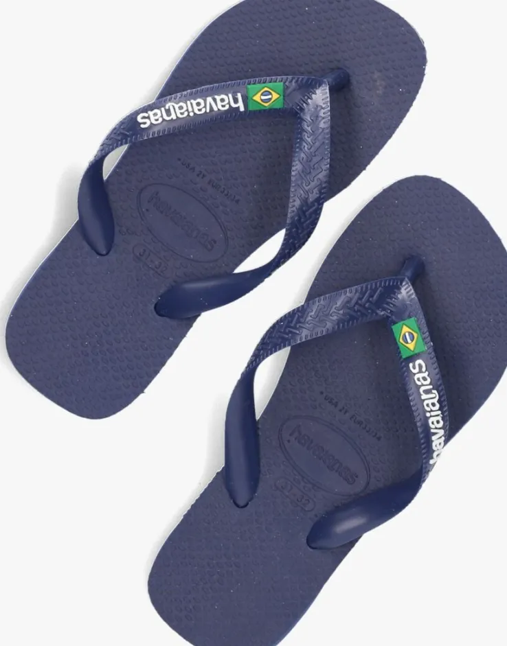 blauwe havaianas teenslippers brasil logo kids