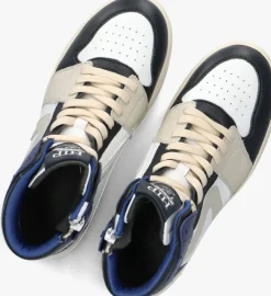 blauwe hip hoge sneakers h1765
