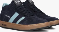blauwe hip hoge sneakers h1253