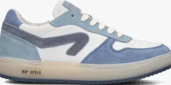 blauwe hip lage sneakers h1804