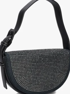 blauwe hvisk schoudertas nomi denim embellished