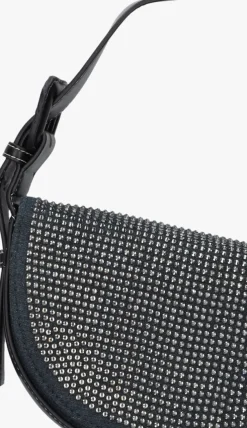 blauwe hvisk schoudertas nomi denim embellished