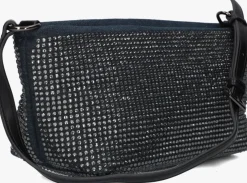 blauwe hvisk schoudertas gil denim embellished