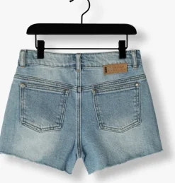 blauwe indian blue jeans shorts wide denim short damaged
