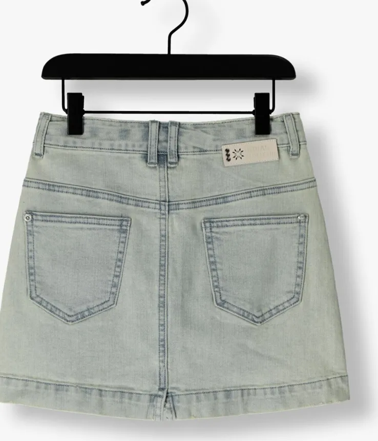 blauwe indian blue jeans minirok denim skirt studs