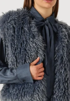 blauwe jansen amsterdam gilet dali gilet ff 276 fake fur