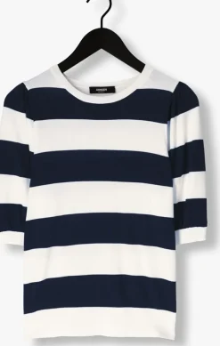 blauwe jansen amsterdam top kimmie top k 136 big stripe short puffed sleeve