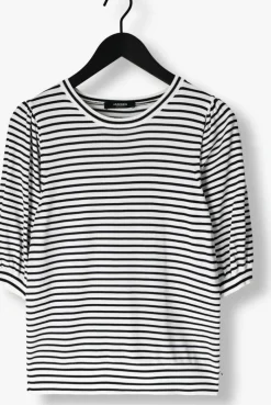 blauwe jansen amsterdam top kim top k 136 stripe short puffed sleeve